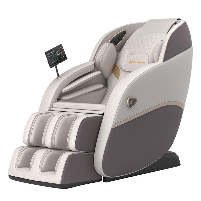 Real Relax Massage Chair Favor-22 Full Body Zero Gravity Sl-Track Shiatsu Massage Airbag with Heating Function Bluetooth Comfort Massage Recliner