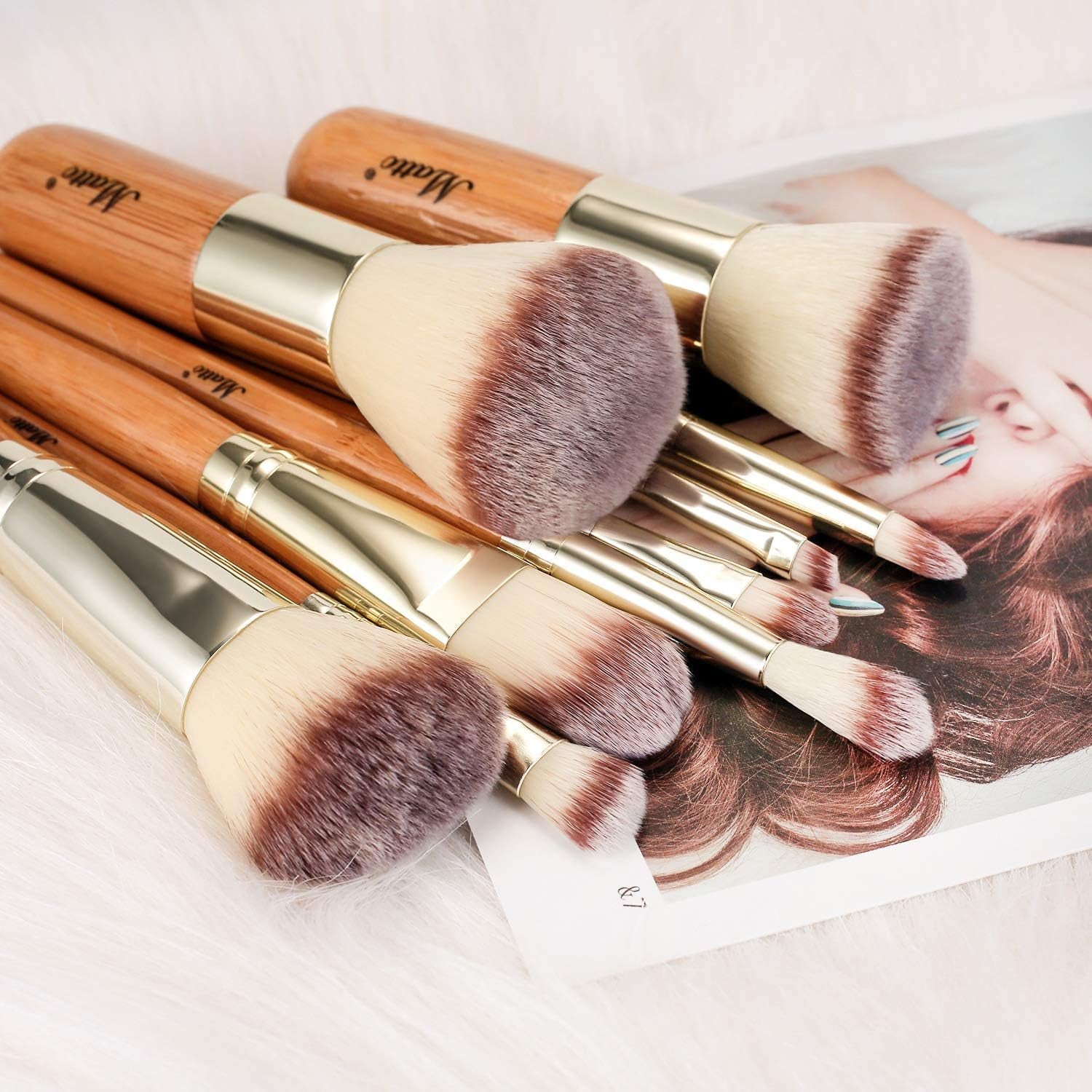 Makeup Brushes 9-Piece Makeup Brush Set Foundation Brush with Travel Makeup Bag