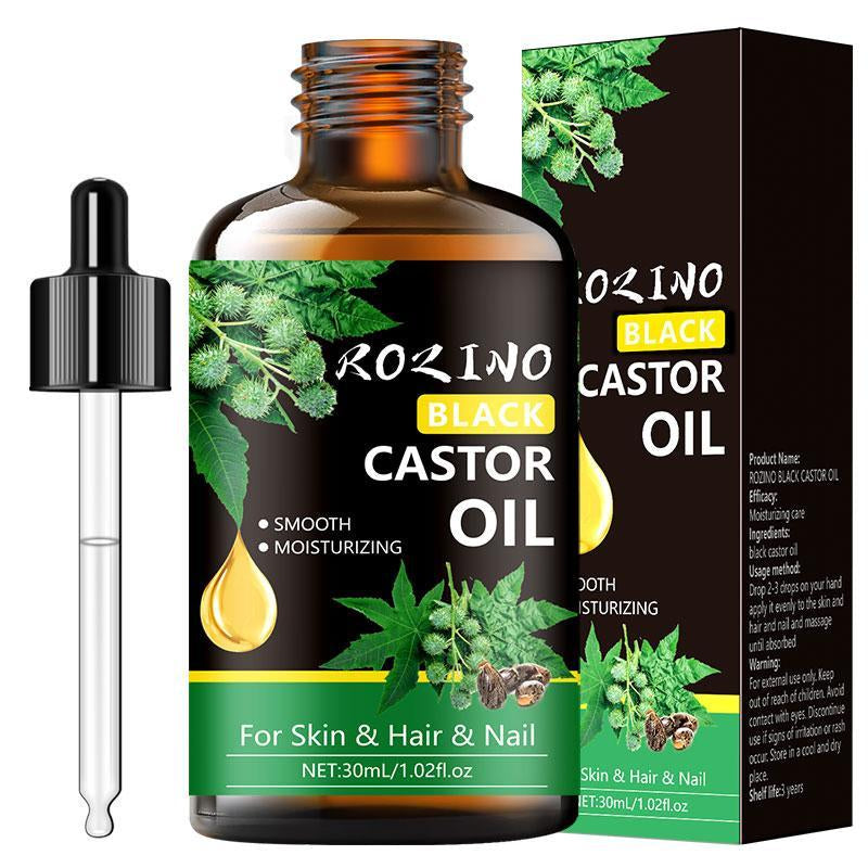 30ml Black Castor Oil: Ultimate Hydration for Skin & Hair - Deeply Moisturizing Skincare & Massage Oil