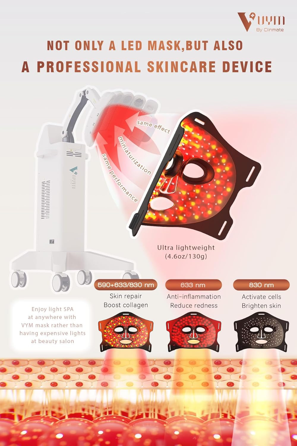 Red Light Therapy Mask, Full Silicone with 292 LED and LCD Controller, Professional Infrared Red Light Therapy for Facial Skincare at Home to Replace Photon Rejuvenation at Beauty Salon