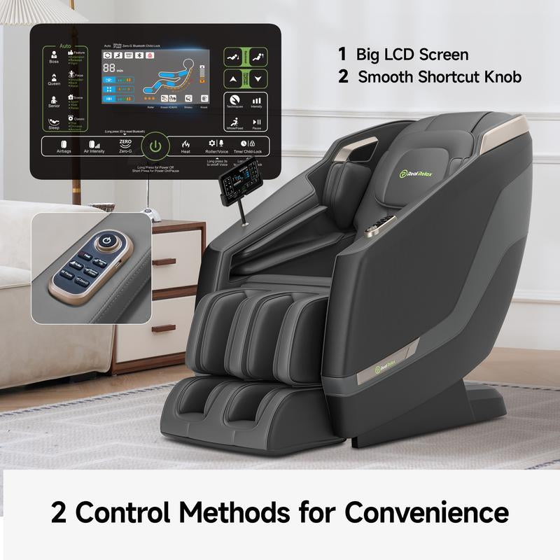 Real Relax 2024 Full Body Massage Chair Zero Gravity with Shiatsu Massage Sl-Track with Airbag Heating Comfortable Favor-23 Massage Recliner