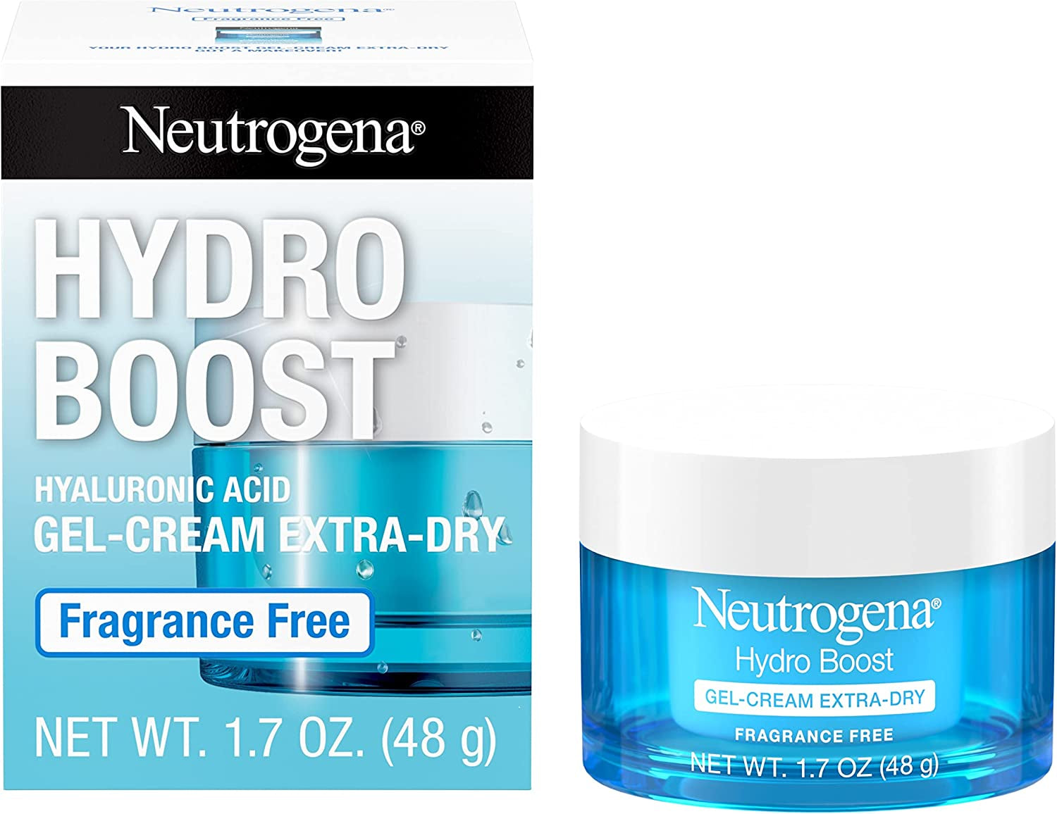 Hydro Boost Hyaluronic Acid Hydrating Face Moisturizer Gel-Cream to Hydrate and Smooth Extra-Dry Skin, 1.7 Oz