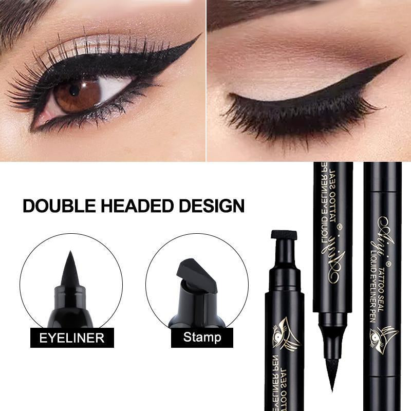 Summer Double-Ended Eyeliner with Seal: Waterproof, Long-Lasting Eyeliner Pen for Professional Daily Makeup - Perfect Cosmetic Gift