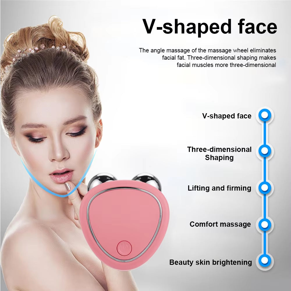 EMS Face Lifting Machine Facial Massager Microcurrent Roller Skin Tightening Rejuvenation Beauty Charging Facial anti Wrinkle