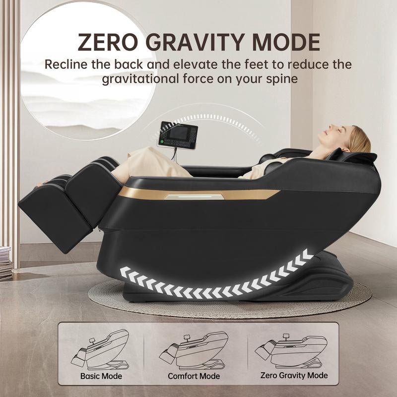 Real Relax Full Body Zero Gravity Massage Chair with Lumbar Heating Function 6 Automatic Modes with Bluetooth Speaker BS-02 Comfort Massage Recliner