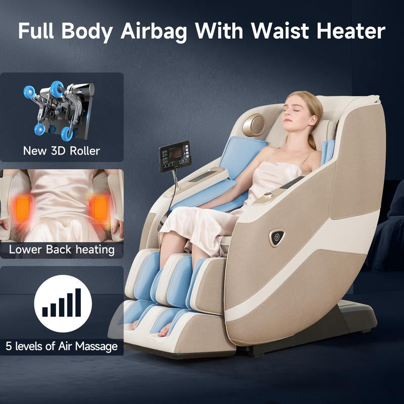 Real Relax Zero Gravity Massage Chair with Heat and Bluetooth Support Thai Full Body Stretch Massage PS5100 Comfort Massage Chair Recliner