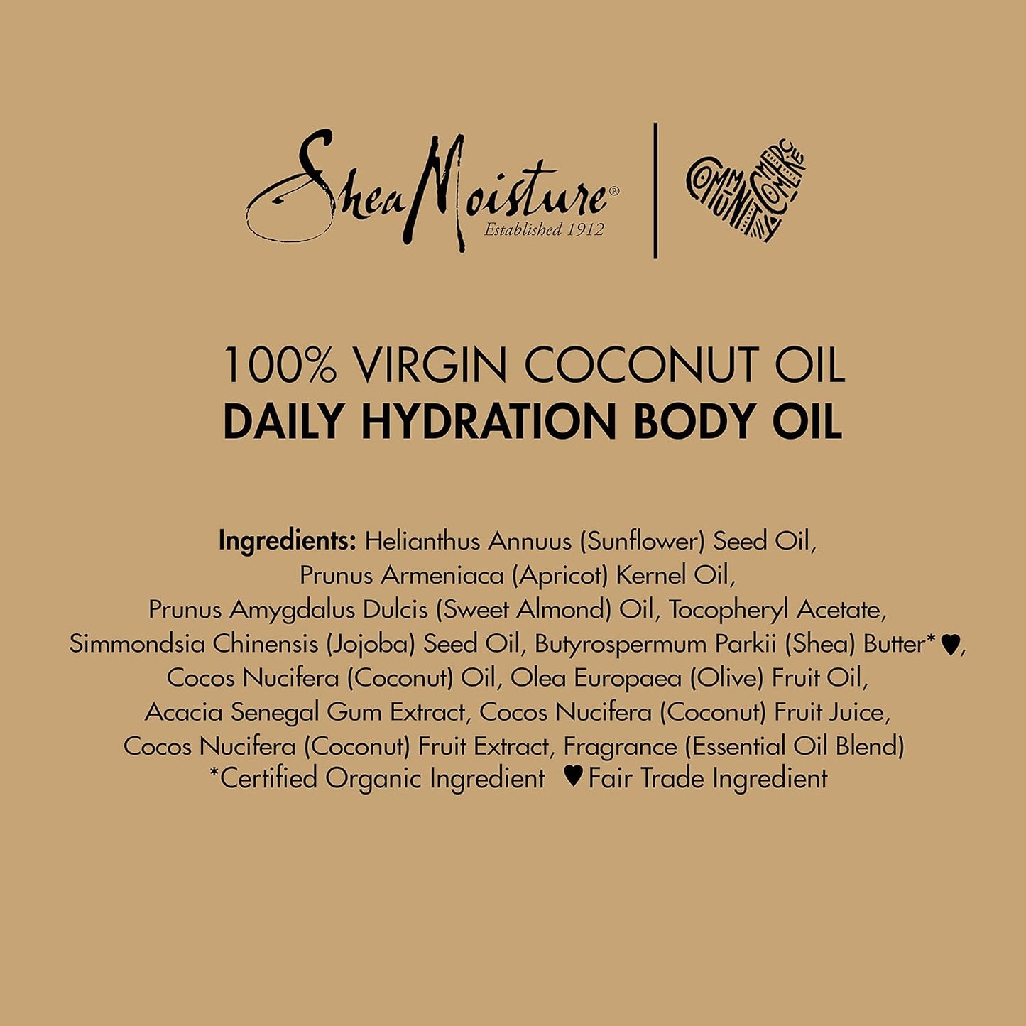 Sheamoisture 100% Virgin Coconut Oil Massage Oil Moisturizer, 8 Fluid Ounce