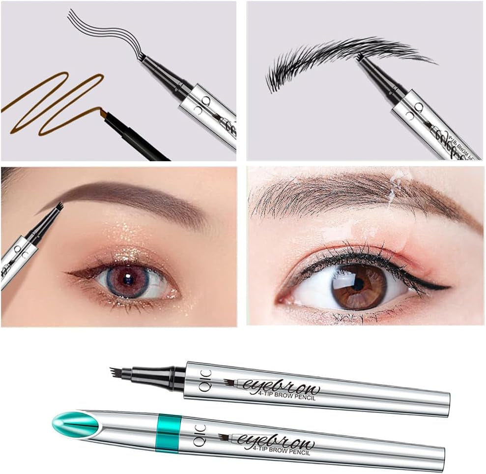 Fork Tattoo Eyebrow Ink Pen: Waterproof, Long-Lasting Brow Makeup in Light Brown