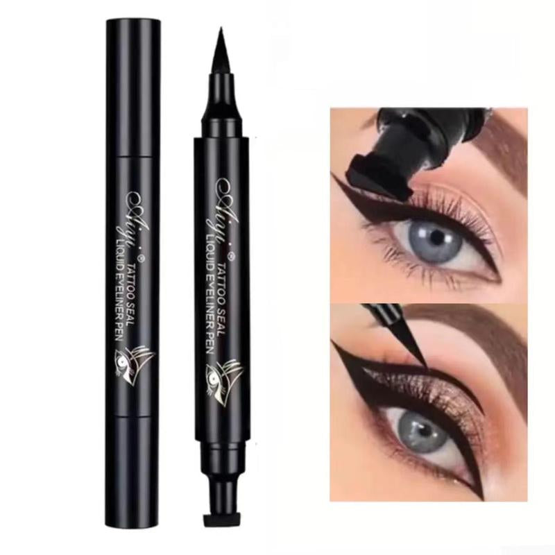 Summer Double-Ended Eyeliner with Seal: Waterproof, Long-Lasting Eyeliner Pen for Professional Daily Makeup - Perfect Cosmetic Gift