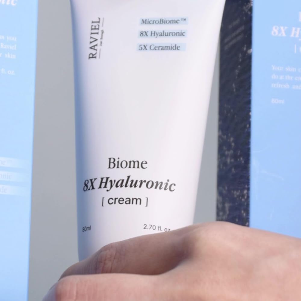 RAVIEL Biome 8X Hyaluronic Cream: Korean Skincare for Deep Hydration and Sensitive Skin