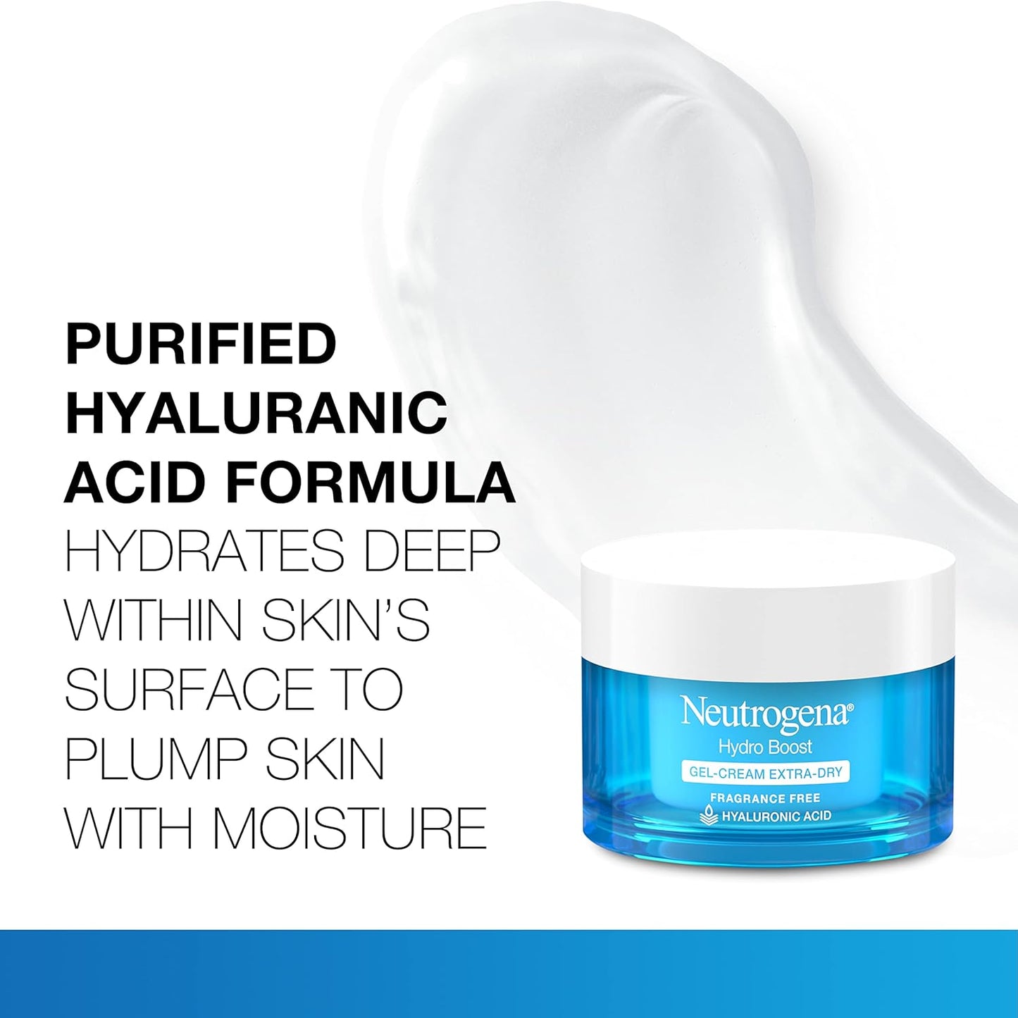 Hydro Boost Hyaluronic Acid Hydrating Face Moisturizer Gel-Cream to Hydrate and Smooth Extra-Dry Skin, 1.7 Oz