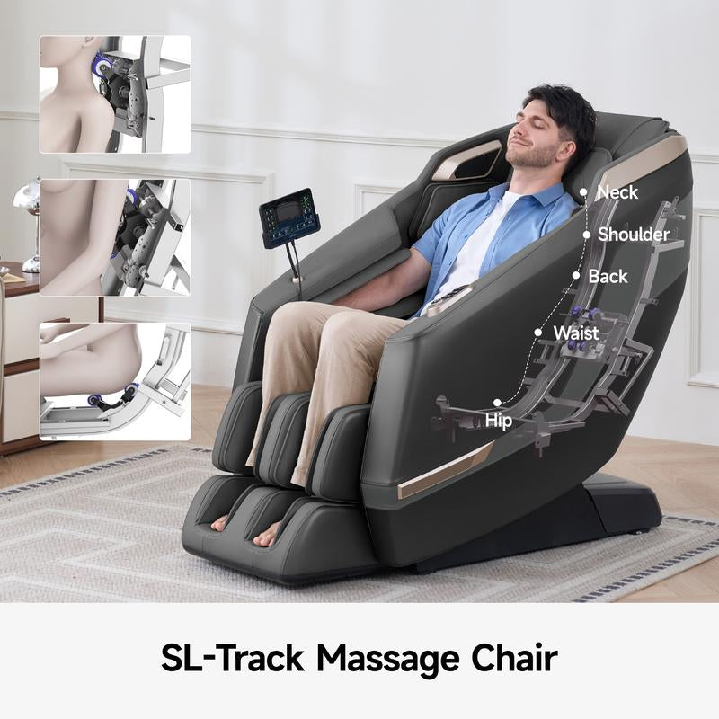 Real Relax 2024 Full Body Massage Chair Zero Gravity with Shiatsu Massage Sl-Track with Airbag Heating Comfortable Favor-23 Massage Recliner