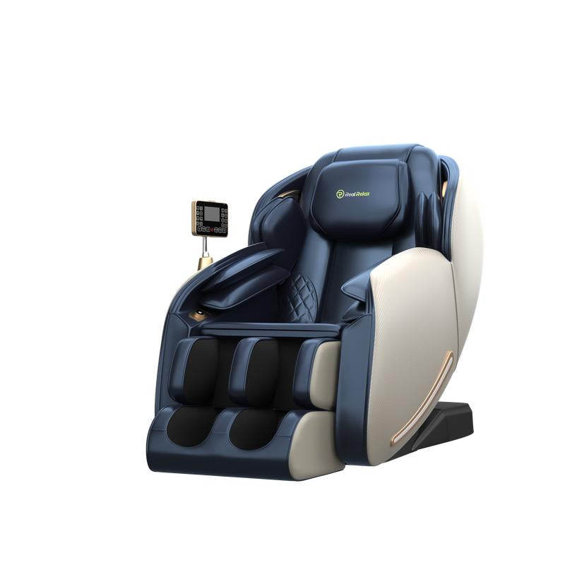 Real Relax 2024 Massage Chair F6 Full Body Zero Gravity Sl-Track Shiatsu Recliner with Heat Bluetooth Foot Roller APP Control Massage Recliner Comfort