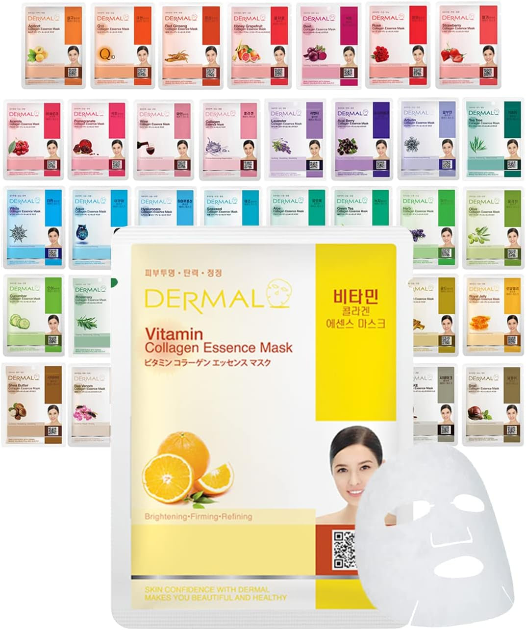 Korea Collagen Essence Full Face Facial Mask Sheet 39 Combo Pack