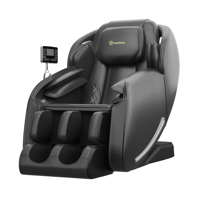 Real Relax 2024 Massage Chair F6 Full Body Zero Gravity Sl-Track Shiatsu Recliner with Heat Bluetooth Foot Roller APP Control Massage Recliner Comfort