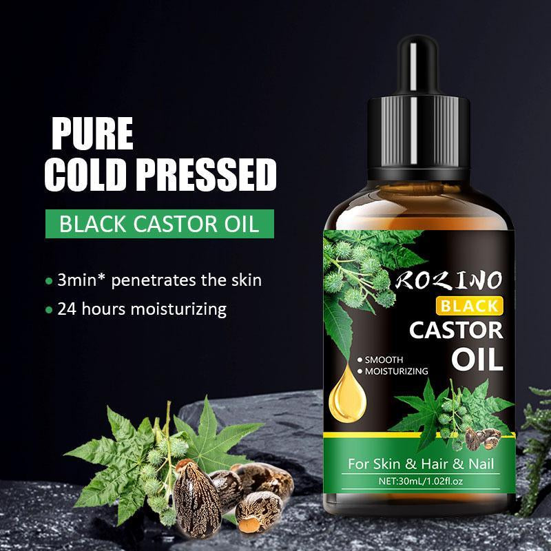 30ml Black Castor Oil: Ultimate Hydration for Skin & Hair - Deeply Moisturizing Skincare & Massage Oil