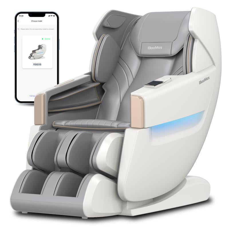 3D Grey AI Voice Control Full Body Massage Chair SL Track Zero Gravity Recliner with Body Scan Shoulder Back Calf Heat,Thai Stretch