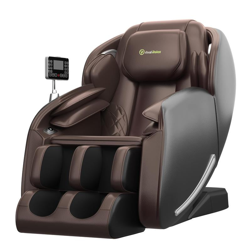 Real Relax 2024 Massage Chair F6 Full Body Zero Gravity Sl-Track Shiatsu Recliner with Heat Bluetooth Foot Roller APP Control Massage Recliner Comfort