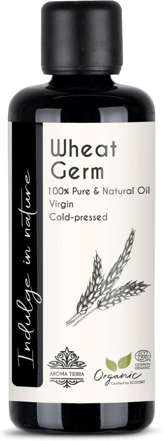 Wheat Germ Oil (Certified Organic) - Superfood, Nutrition Powerhouse, Moisturizes, Regenerates, Repairs, Fades Scars, Anti-Ageing - 100Ml