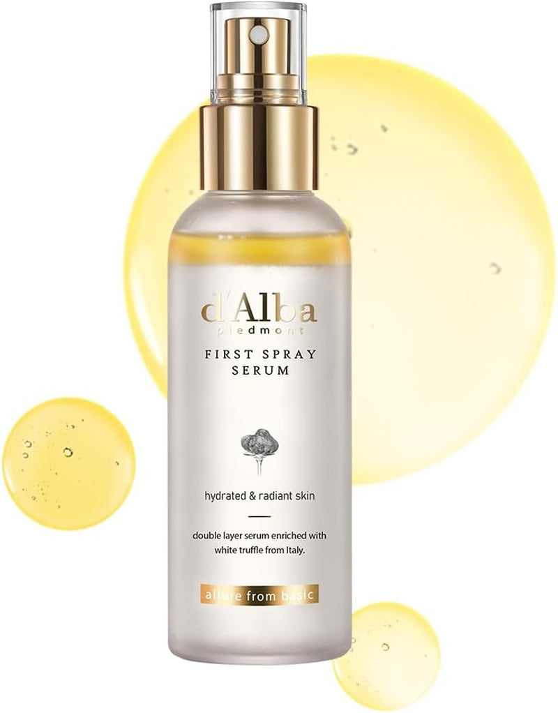 D'Alba Italian White Truffle First Spray Serum, Vegan Skin Care, Hydrating Face Moisturizer, Glow Serum for Radiant Skin, Non Comedogenic, All in One Mist, Korean Skincare (100Ml)…