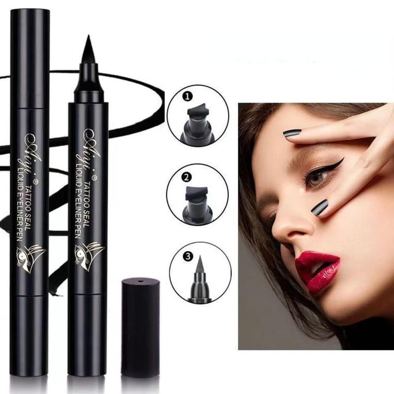 Summer Double-Ended Eyeliner with Seal: Waterproof, Long-Lasting Eyeliner Pen for Professional Daily Makeup - Perfect Cosmetic Gift