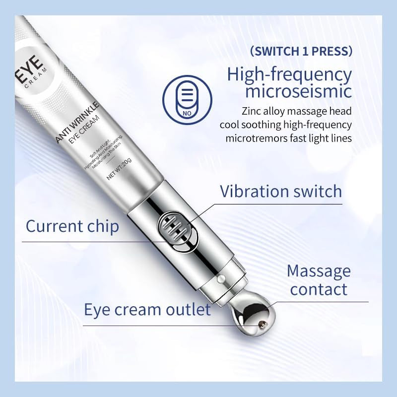 Brightening Eye Cream Visibly Reduces the Look of Wrinkles Rejuveness Electric Microseismic Head with Watery and Smooth Moisturizing