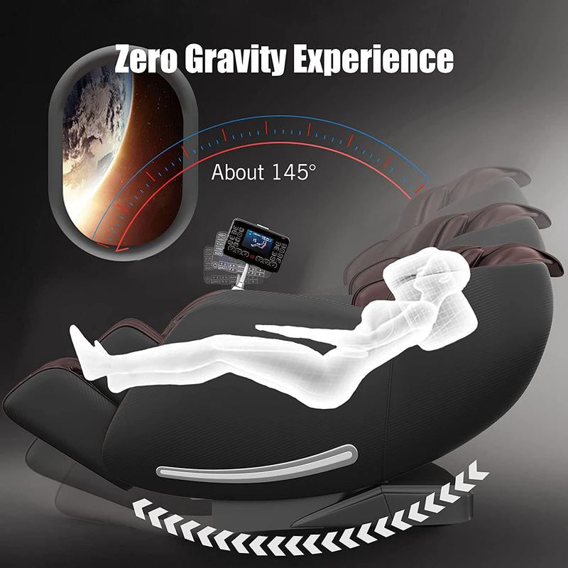 Real Relax 2024 Massage Chair F6 Full Body Zero Gravity Sl-Track Shiatsu Recliner with Heat Bluetooth Foot Roller APP Control Massage Recliner Comfort