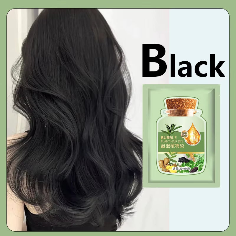 Pure Natural Herbal Hair Dye Shampoo 5 Minutes Change Hair Color Non-Irritating Repair Gray White Fashion Hair Care Women Men