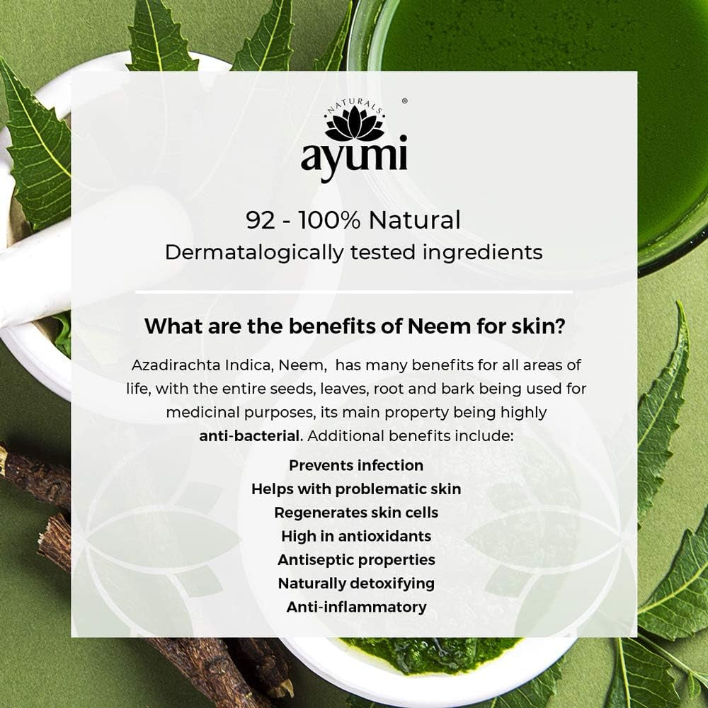 Neem & Tea Tree Face Cream: Vegan, Cruelty-Free, Dermatologically-Tested (2 x 100ml)