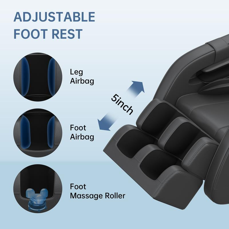 Real Relax Massager Zero Gravity Massage Recliner Equipped with Whole-Body Airbags to Control Heating and Comfort MM350 Bluetooth Massage Chair