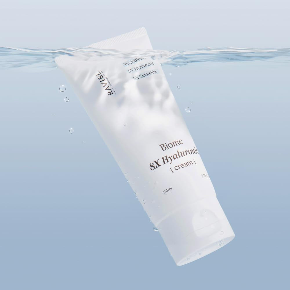 RAVIEL Biome 8X Hyaluronic Cream: Korean Skincare for Deep Hydration and Sensitive Skin