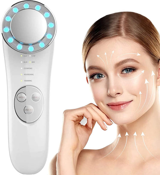 Facial Massager Skin Care Tools 7 in 1 Face Lifting Machine Face Neck Eye Massager anti Aging Reduced Puffiness Skin Tighten Deep Cleaning Facial Device