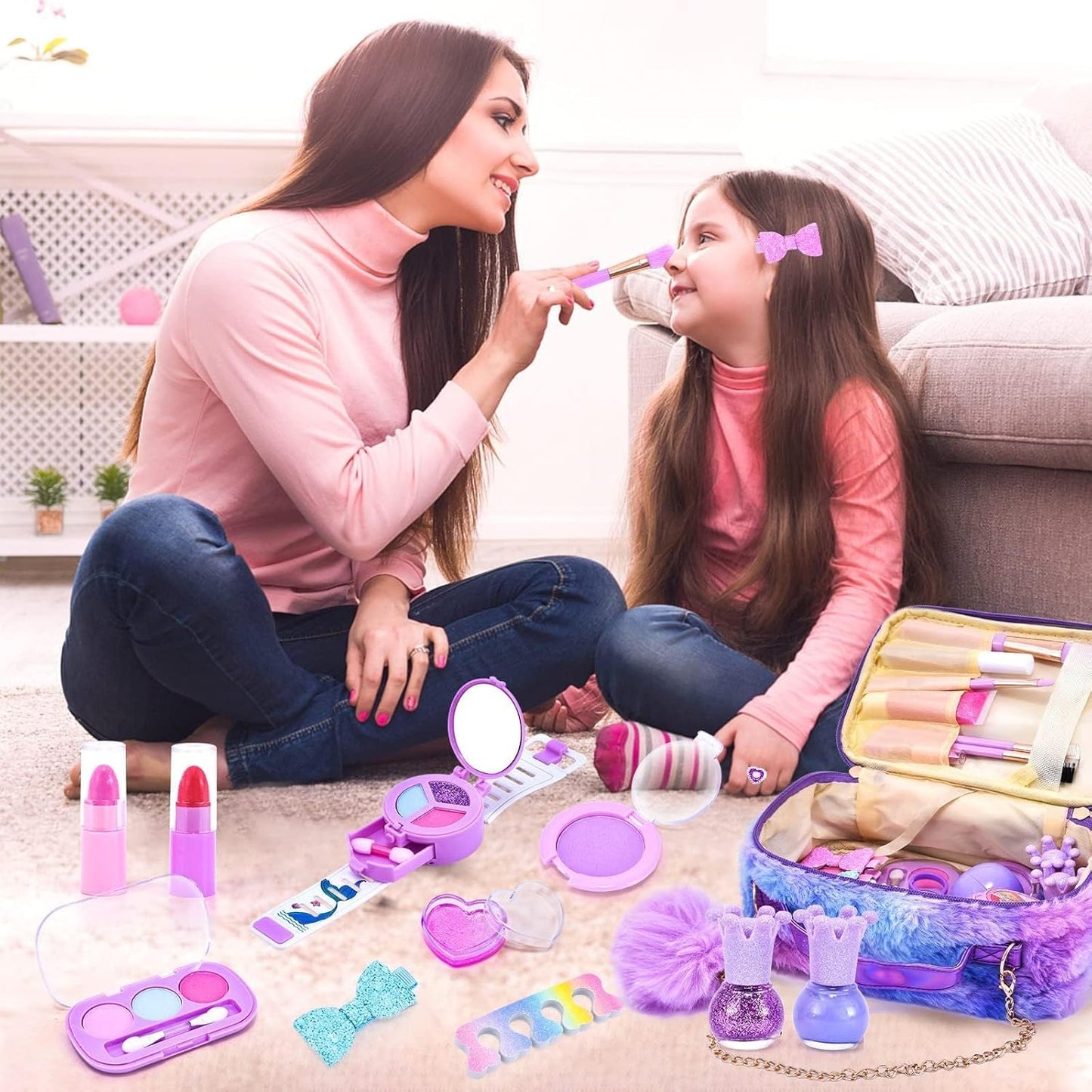 Kids Makeup Kit for Girls, Unicorn Makeup Set, Real Washable Make up Kit for Little Girl Princess Toddler Makeup for Kid Birthday Gifts Unicorn Toys for Girls 3 4 5 6 7 8 9 10 Year Old