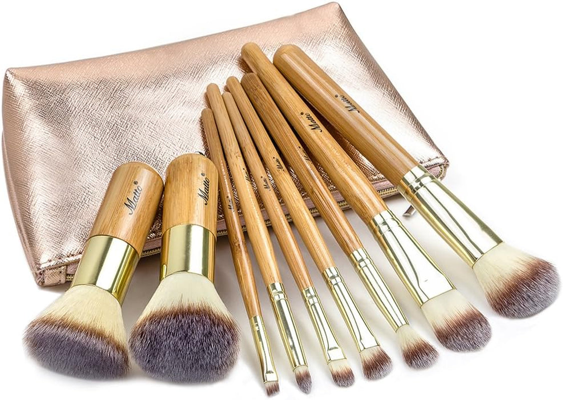 Makeup Brushes 9-Piece Makeup Brush Set Foundation Brush with Travel Makeup Bag