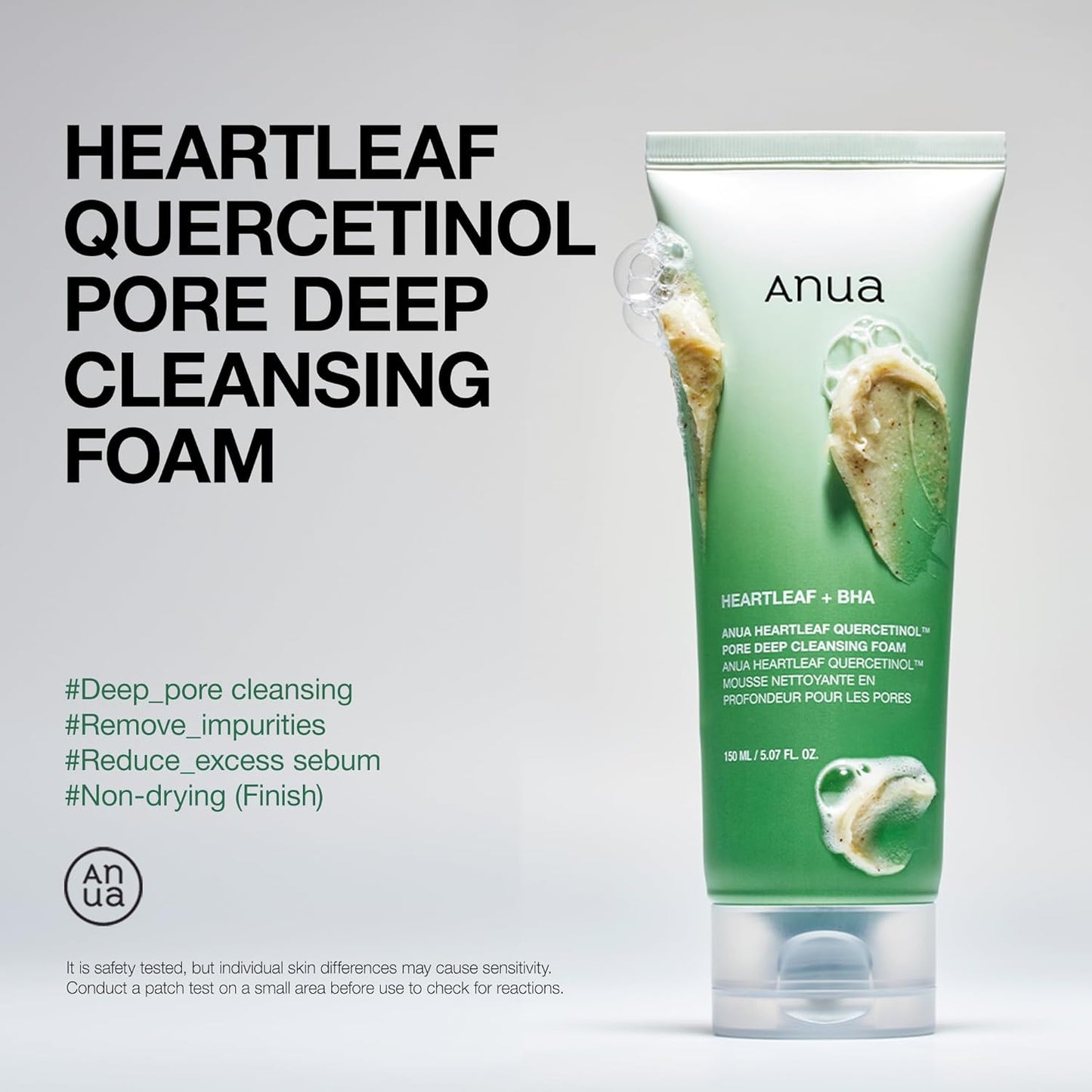 Heartleaf Quercetinol Pore Deep Cleansing Foam Facial Cleanser (150Ml/5.07 Fl.Oz.)