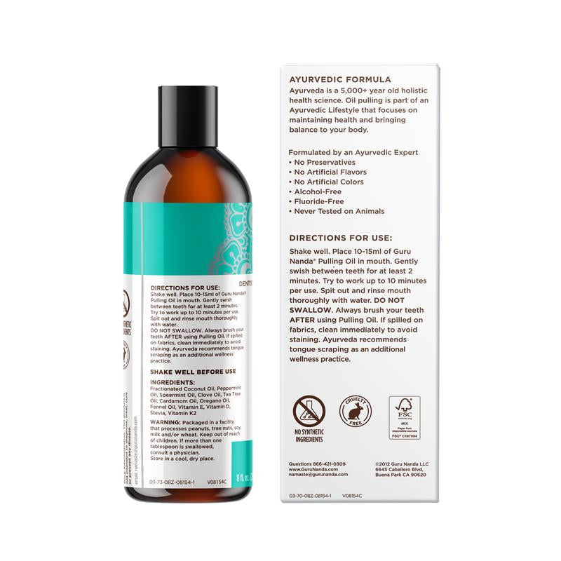 GuruNanda Cocomint Oil: Coconut Oral Care with 7 Essential Oils & Vitamins