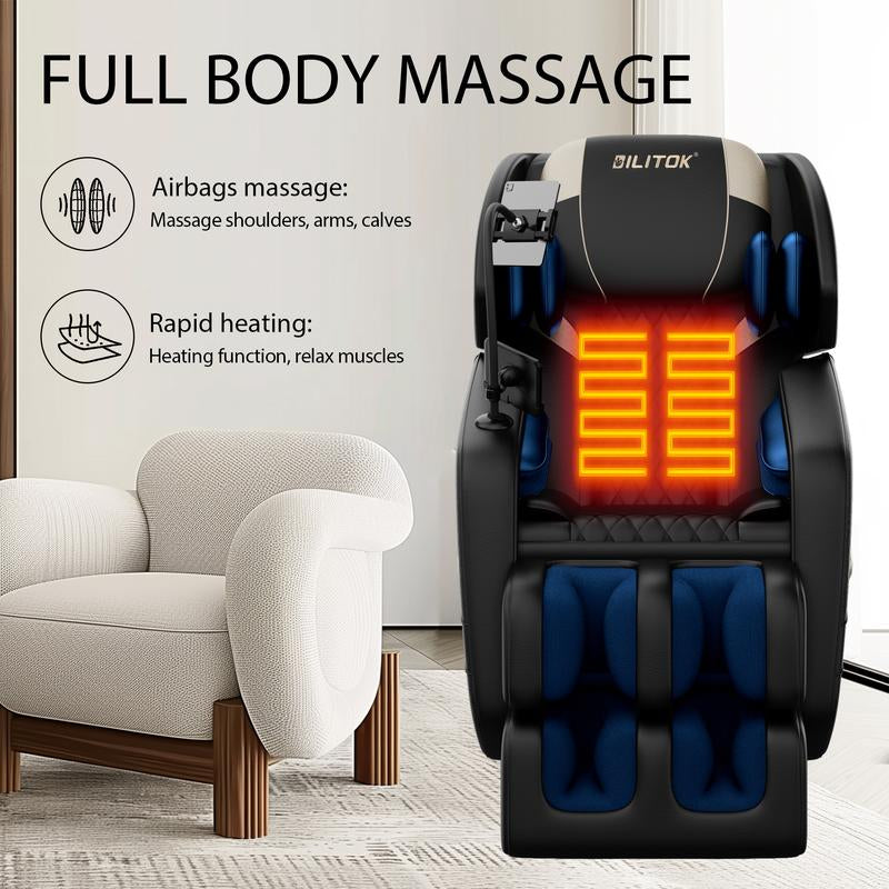 2025 Massage Chair Recliner with Zero Gravity with Full Body Air Pressure