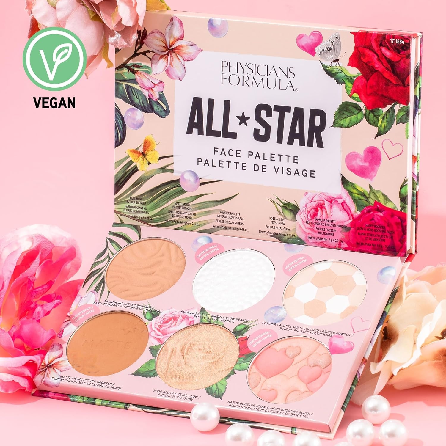 All-Star Face Palette, Velvety-Smooth Buildable & Blendable Formulas,Versatile Matte and Multidimensional Shades, Cruelty-Free & Vegan