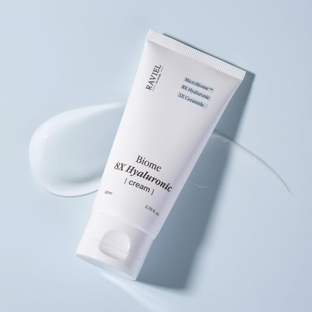 RAVIEL Biome 8X Hyaluronic Cream: Korean Skincare for Deep Hydration and Sensitive Skin