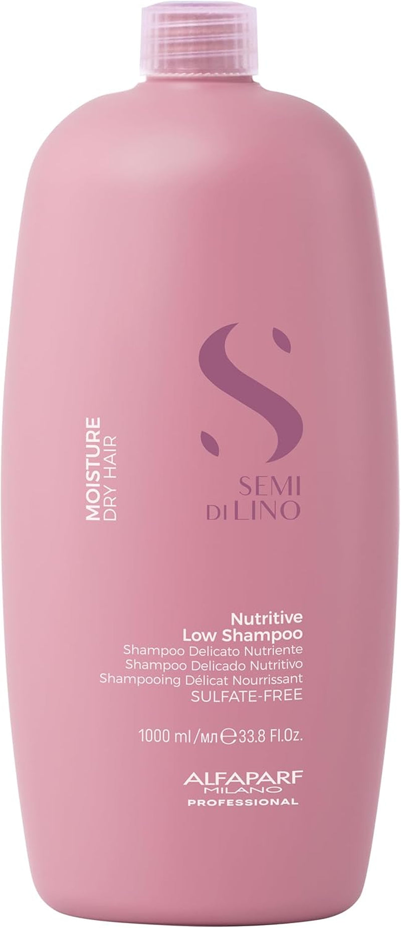 Semi Di Lino Nutritive Low Shampoo - Sulfate, Paraben, Paraffin Free - Moisturizes, Hydrates, and Adds Glossy Shine - 33.8 Oz