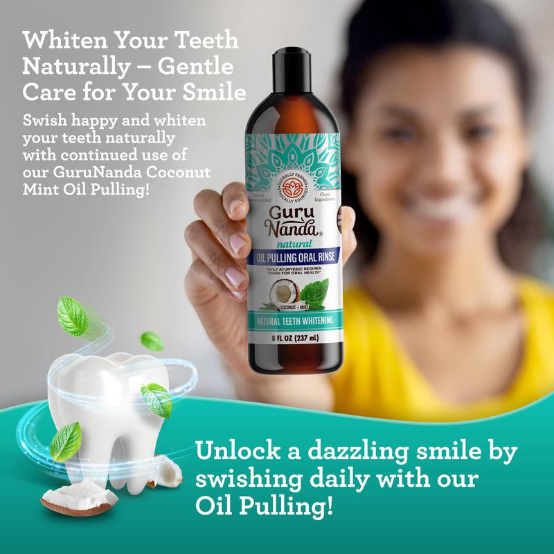 GuruNanda Cocomint Oil: Coconut Oral Care with 7 Essential Oils & Vitamins