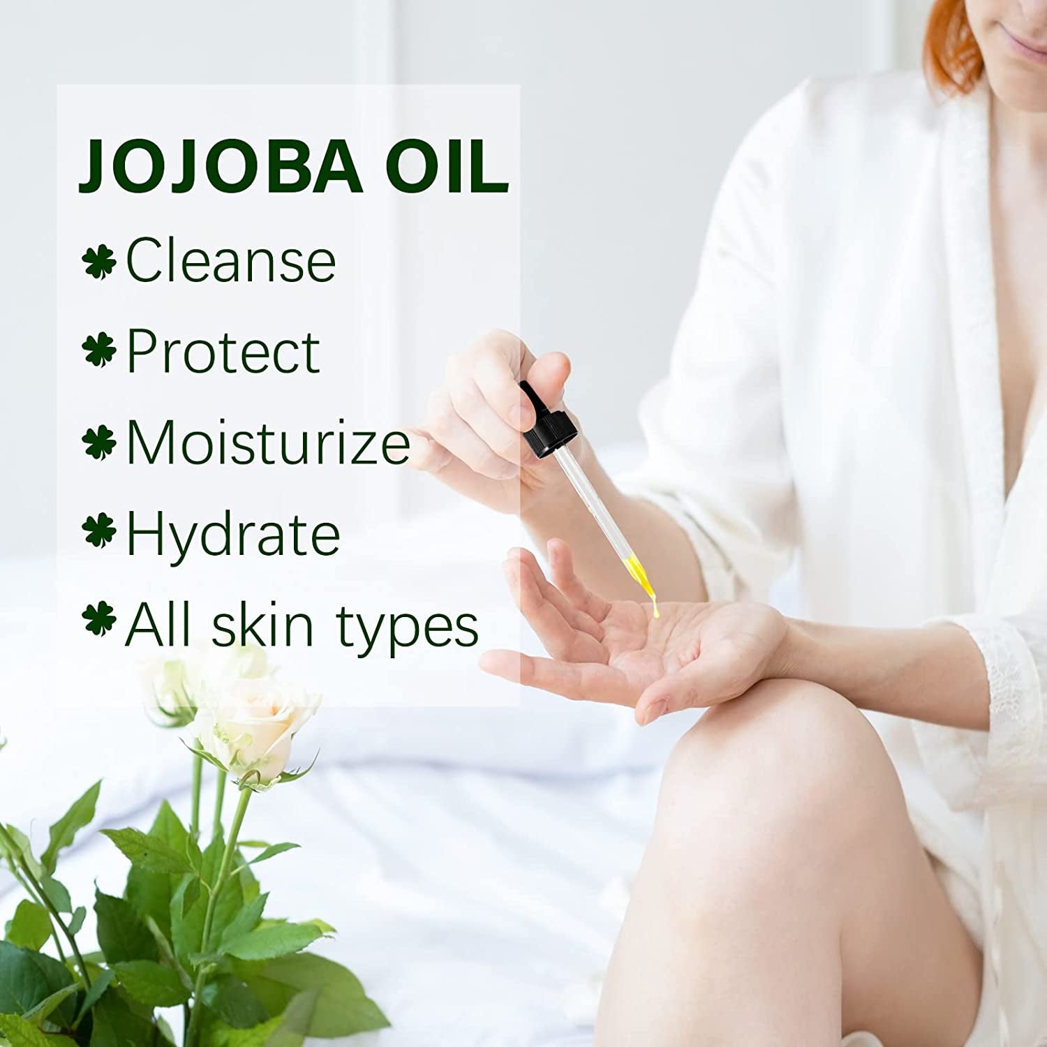 Organic Jojoba Oil, 100% Pure (2.02Oz Large) | Natural Cold Pressed Unrefined Hexane Free Oil for Hair & Face | Carrier Oil for Gua Sha Massage,Suitable for Men Women