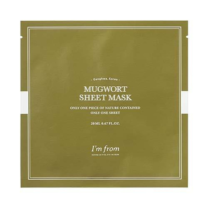 Mugwort Sheet Mask: Calming Skincare with 91.45% Pure Mugwort Extract